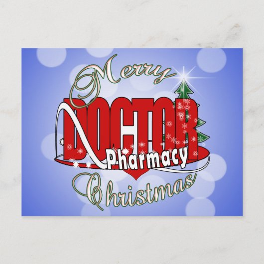 CHRISTMAS DR. ARZT FEIERTAGSPOSTKARTE (Vorderseite)