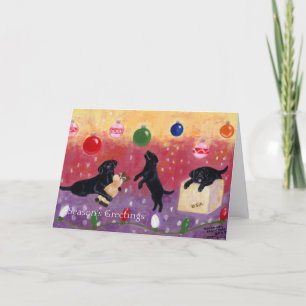 Christmas Dreaming Black Labrador Feiertagskarte