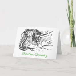 Christmas Dreaming Circus Girl Feiertagskarte