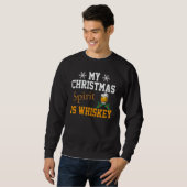 Christmas Drinking Whiskey Liquor Drinker Saying Sweatshirt (Vorne ganz)