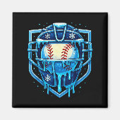 Christmas Drip Baseball Catcher Mask Ice Cream Dri Magnet (Vorne)