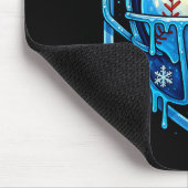 Christmas Drip Baseball Catcher Mask Ice Cream Dri Mousepad (Ecke)