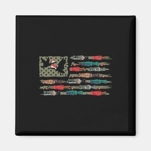 Christmas Duck Call Flag Weihnachten Mallard Duck Magnet (Vorne)