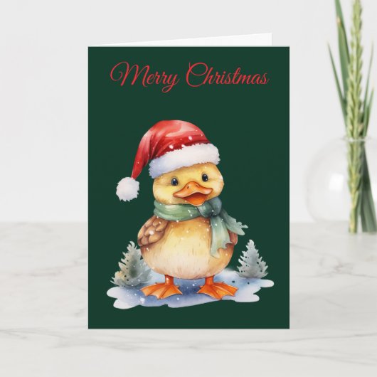 Christmas Duck Feiertagskarte (Vorderseite)