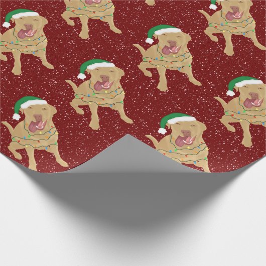 Christmas Dudley Labrador Geschenkpapier (Ecke)