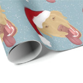 Christmas Dudley Labrador Geschenkpapier (Rolleneckpunkt)