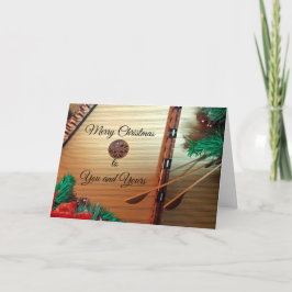 Christmas Dulcimer Musical Grußkarte Karte