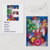 CHRISTMAS E LETTER / SANTA MIT CHRISTMAS TREM VISITENKARTE (Vorne/Hinten)