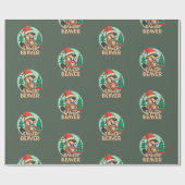 Christmas Eager Beaver Geschenkpapier (Flach)