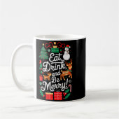 Christmas Eat Drink Be Merry Xmas Santa Reindeer S Kaffeetasse (Links)