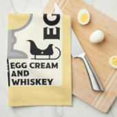Christmas Eggnog Punch Geschirrtuch (Viertel Falte)