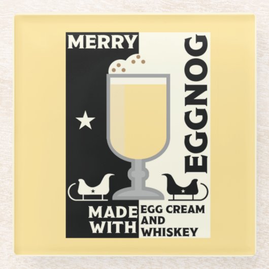 Christmas Eggnog Punch Glasuntersetzer (Vorderseite)