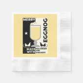 Christmas Eggnog Punch Serviette (Vorderseite)