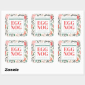 Christmas Eggnog Quadratischer Aufkleber (Blatt)