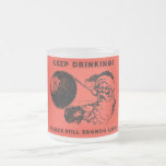 Christmas Eggnog Santa Mattglastasse<br><div class="desc">Nun,  Sie haben den Weihnachtsmann gehört... behalt zu trinken! Es ist noch immer eggnog links! Und man kann all das Ego in diese coole mattierte Tasse stecken. Bist du ein Ego-Liebhaber,  oder kennst du einen? Dann holen Sie sich diese Tasse!</div>