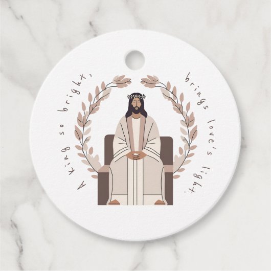 Christmas | Ein König, so hell | Jesus | Neutrale Geschenkanhänger (Vorderseite)