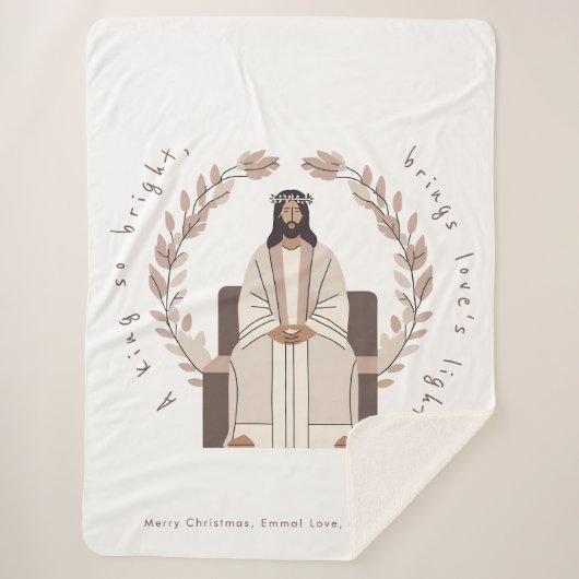 Christmas | Ein König, so hell | Jesus | Neutrale Sherpadecke (Vorderseite)