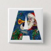 CHRISTMAS EIN SCHREIBEN / SANTA BUGLER-MONOGRAMM BUTTON (Vorderseite)