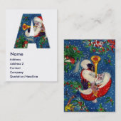 CHRISTMAS EIN SCHREIBEN / SANTA BUGLER-MONOGRAMM VISITENKARTE (Vorne/Hinten)
