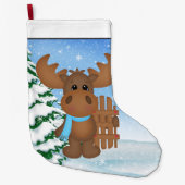 Christmas Elche Holiday Cartoon Strumpf Großer Weihnachtsstrumpf (Vorderseite)