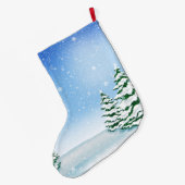 Christmas Elche Holiday Cartoon Strumpf Großer Weihnachtsstrumpf (Rückseite (Hängend))