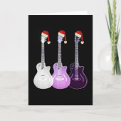 Christmas Electric Gitarre pink Karte (Vorderseite)