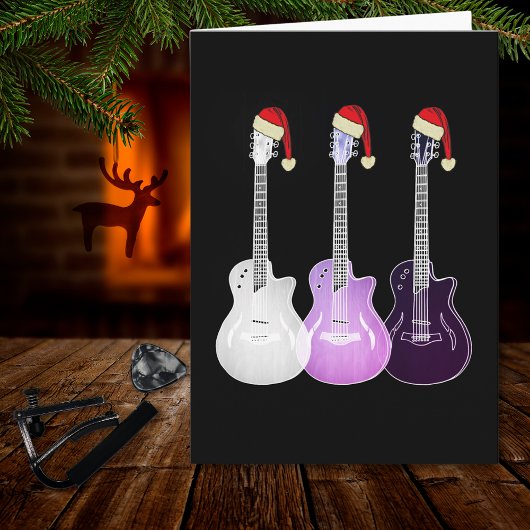 Christmas Electric Gitarre pink Karte
