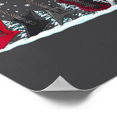 Christmas Electric Guitars Metalhead Guitarist Xma Poster (Ecke)