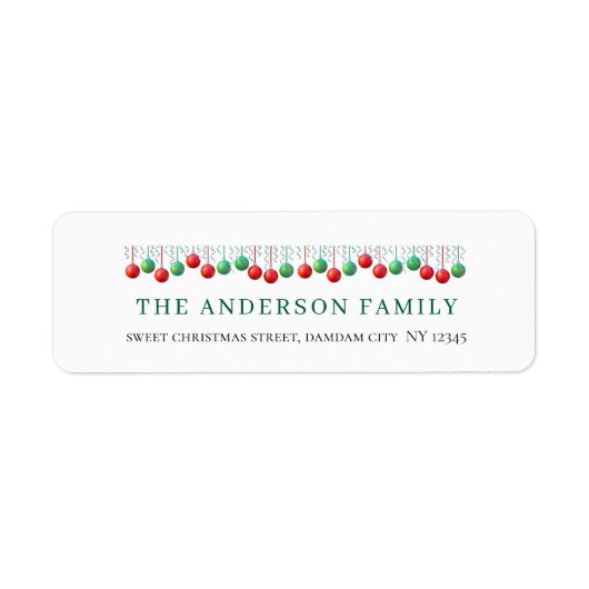 Christmas Elegant Simple Return Address (Vorne)