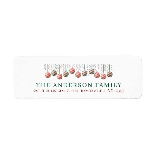 Christmas Elegant Simple Return Address (Vorne)