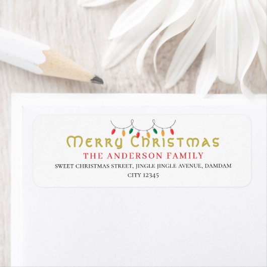 Christmas Elegant Simple Return Address (Insitu)