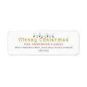 Christmas Elegant Simple Return Address (Vorne)