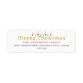 Christmas Elegant Simple Return Address