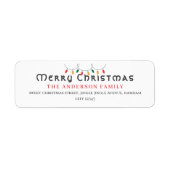 Christmas Elegant Simple Return Address (Vorne)