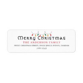 Christmas Elegant Simple Return Address