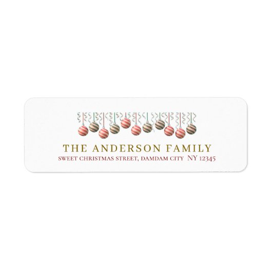 Christmas Elegant Simple Return Address (Vorne)