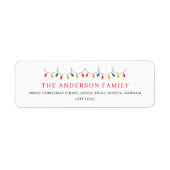 Christmas Elegant String Lights Return Address (Vorne)