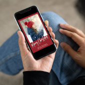 Christmas Elegant Winter Greenery Holly Photo Feiertagskarte