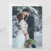 Christmas Elegant Winter Holiday Wedding Einladung (Rückseite)