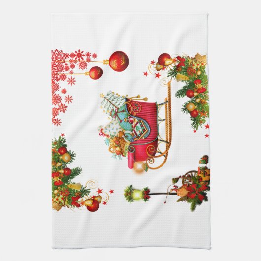 Christmas Elemente Geschirrtuch (Vertikal)