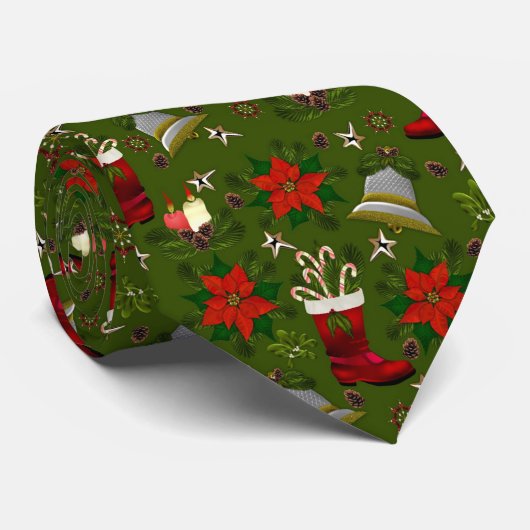 Christmas Elemente Krawatte (Gerollt)