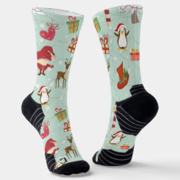 Christmas Elements Reindeer Elves  Socken