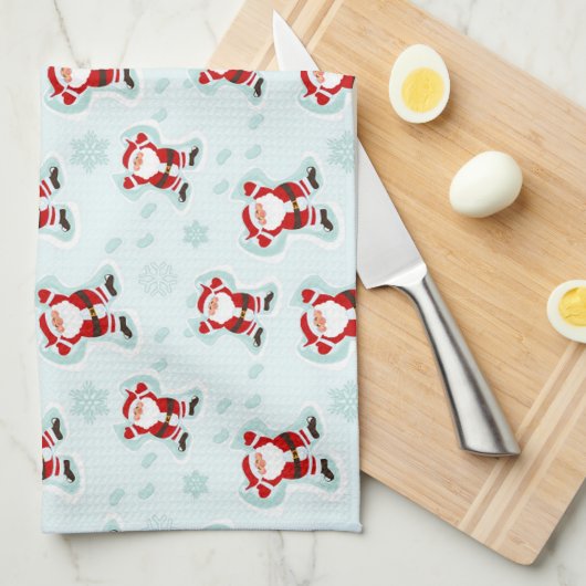 Christmas Elements Santa Claus Geschirrtuch (Viertel Falte)