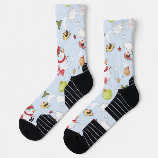 Christmas Elements Snowman Pattern Socken (Links)