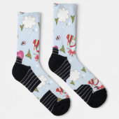 Christmas Elements Snowman Pattern Socken (Rechts)