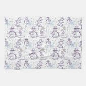 Christmas Elements Snowman Sketch Geschirrtuch (Horizontal)