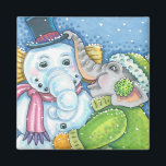 CHRISTMAS ELEPHANT GEBÄUDE NIEDLICH PACHYDERM SNOW MAGNET<br><div class="desc">TEILEN SIE LÄCHELN UND GUTE WÜNSCHE MIT EINEM SCHNEELEFANGEN MAGNET * PASSEN SIE SICH ... ..suchen Sie nach passenden Elementen Susan Brack Designs</div>