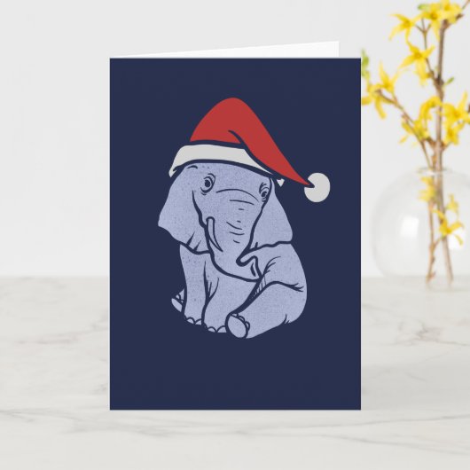 Christmas Elephant Karte (Gelbe Blume)