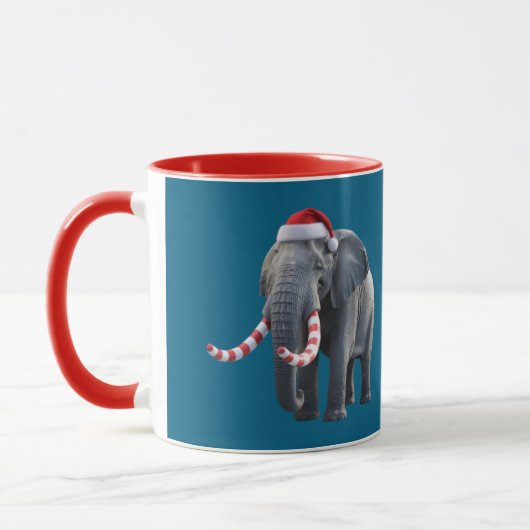 Christmas Elephant Mug Tasse (Links)
