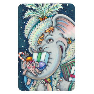 CHRISTMAS ELEPHANT, TRUNKFUL VON GIFTS UND GUTER K MAGNET